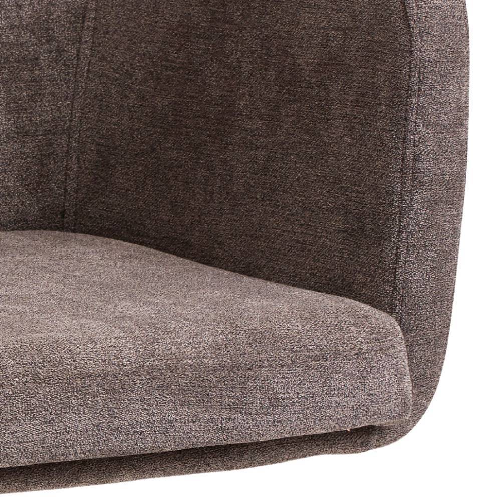 Küche Tischsessel in Braun Flockstoff - Faneno