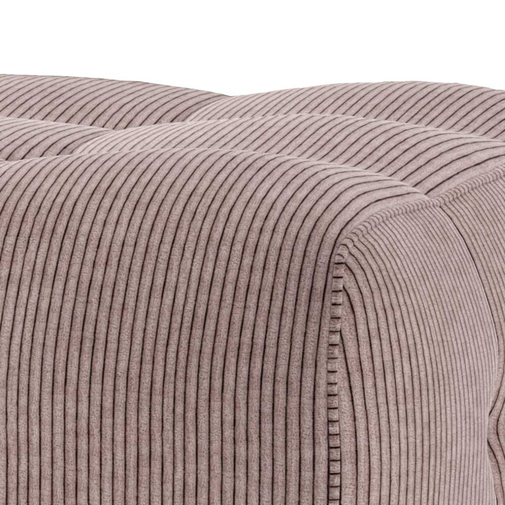 Couch Polsterhocker in Mauve Cord - Samorah