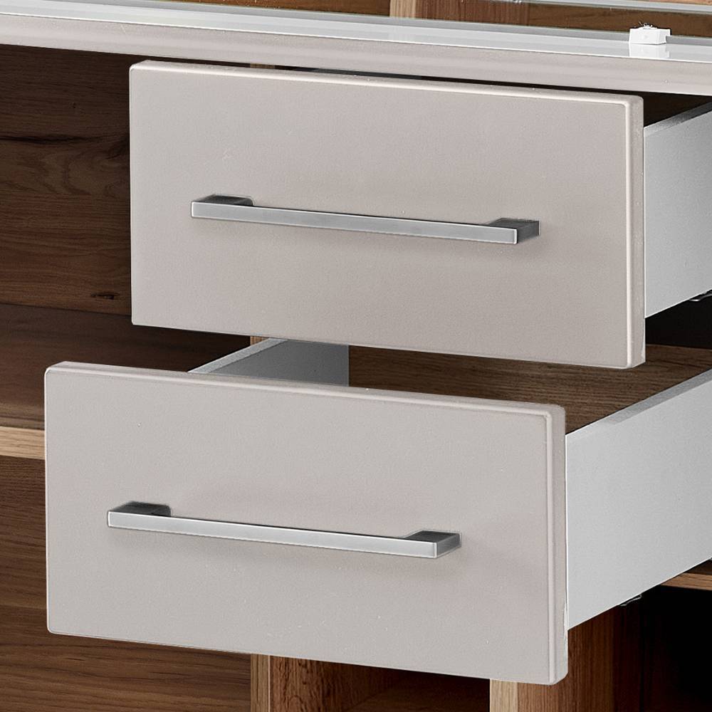 Barschrank in Altholz Optik und Mattgrau - Gemta