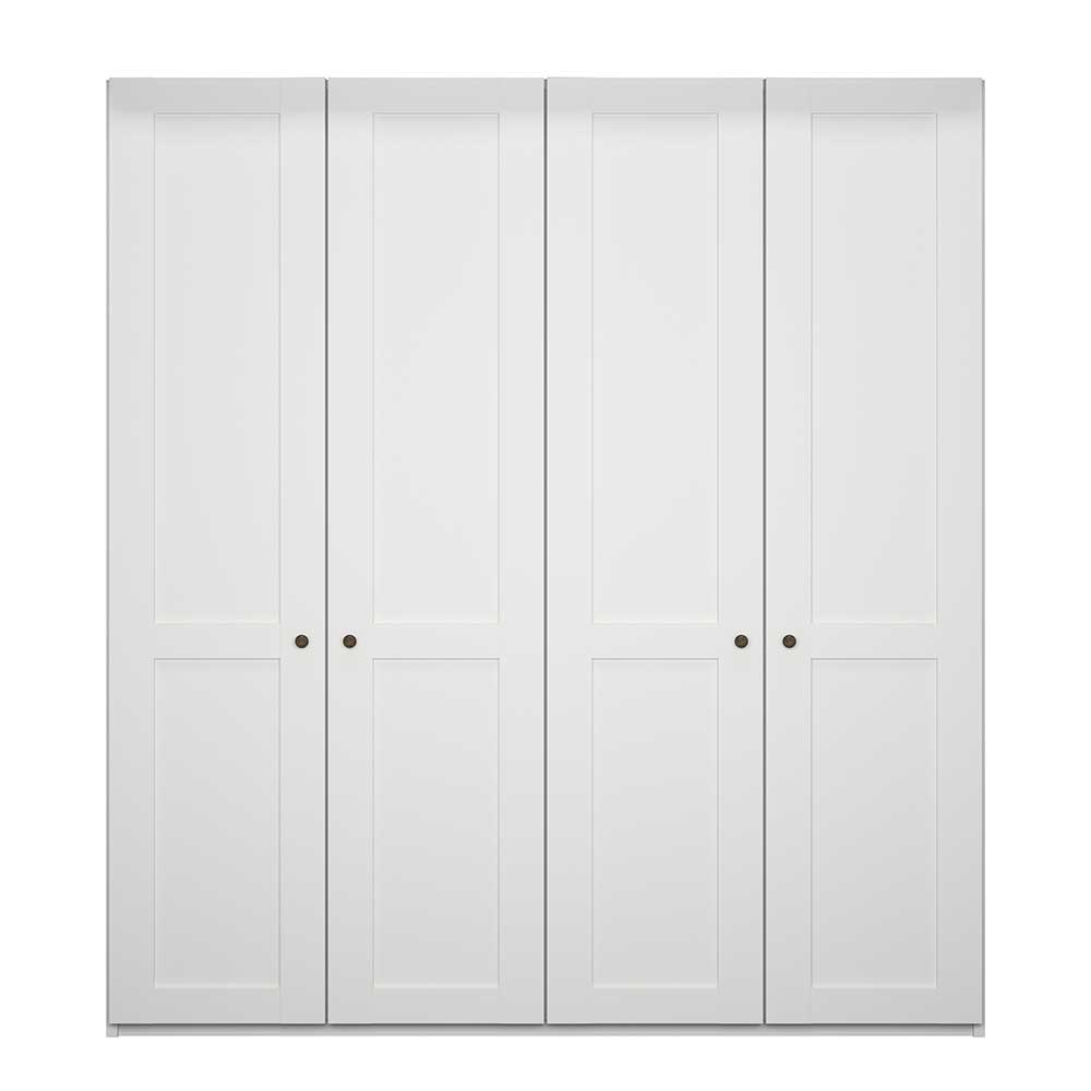 Schlafzimmer Kleiderschrank in Weiß 4-türig - Flinn