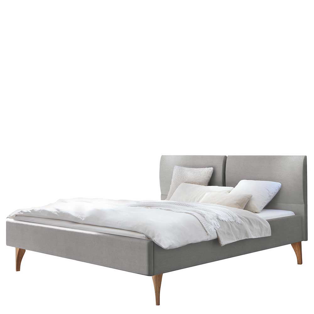 Bett im Skandinavischen Stil in Grau - Zeilo