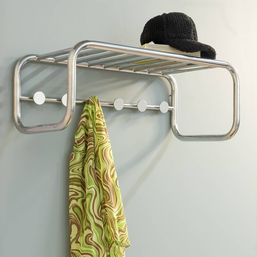 Wandgarderobe in Chrom aus Stahl - Moneglia