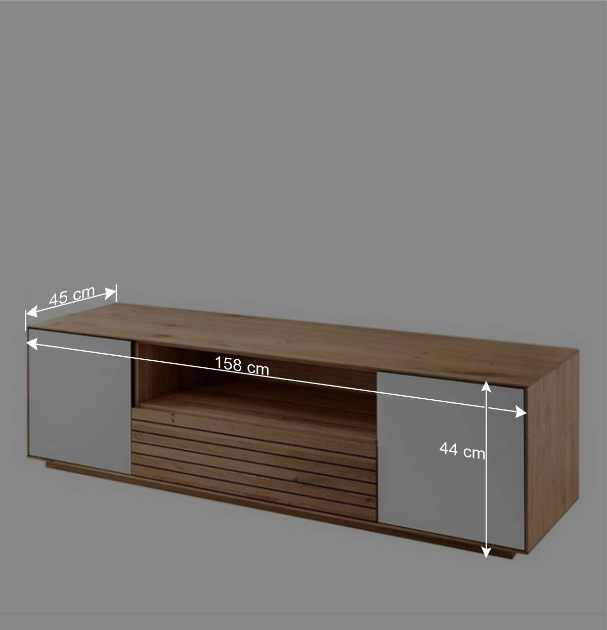 TV Lowboard aus Asteiche Massivholz - Zonga