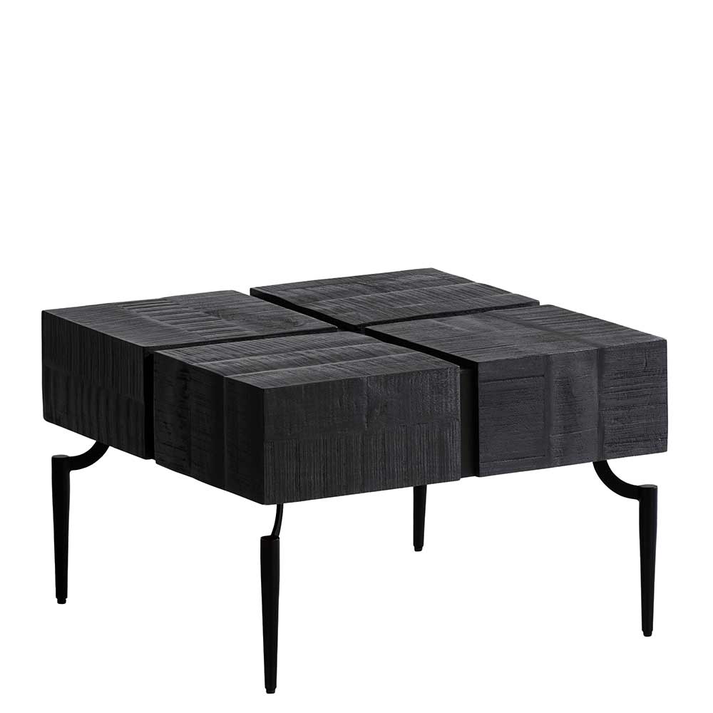 Quadratischer Design-Couchtisch in Schwarz - Gluvizia