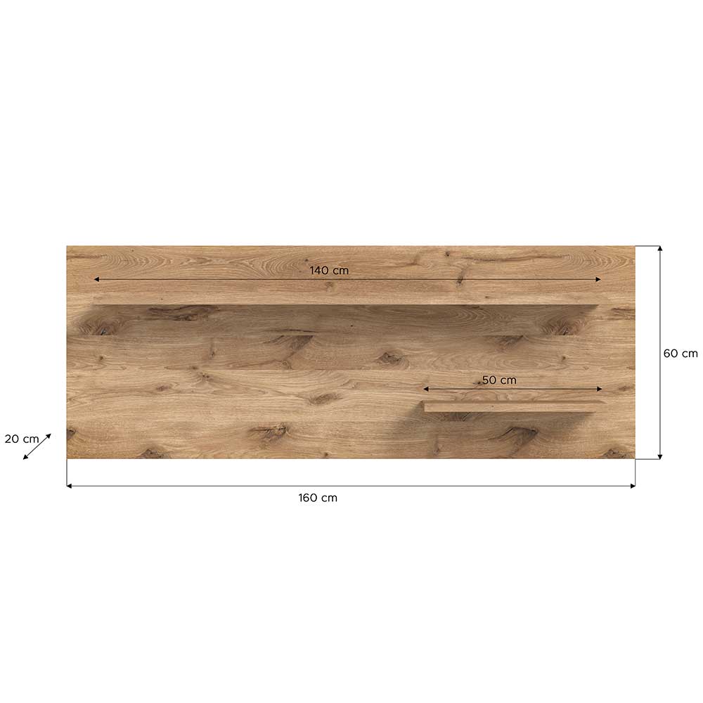 Wandboard mit zwei Ablagen - Amigo