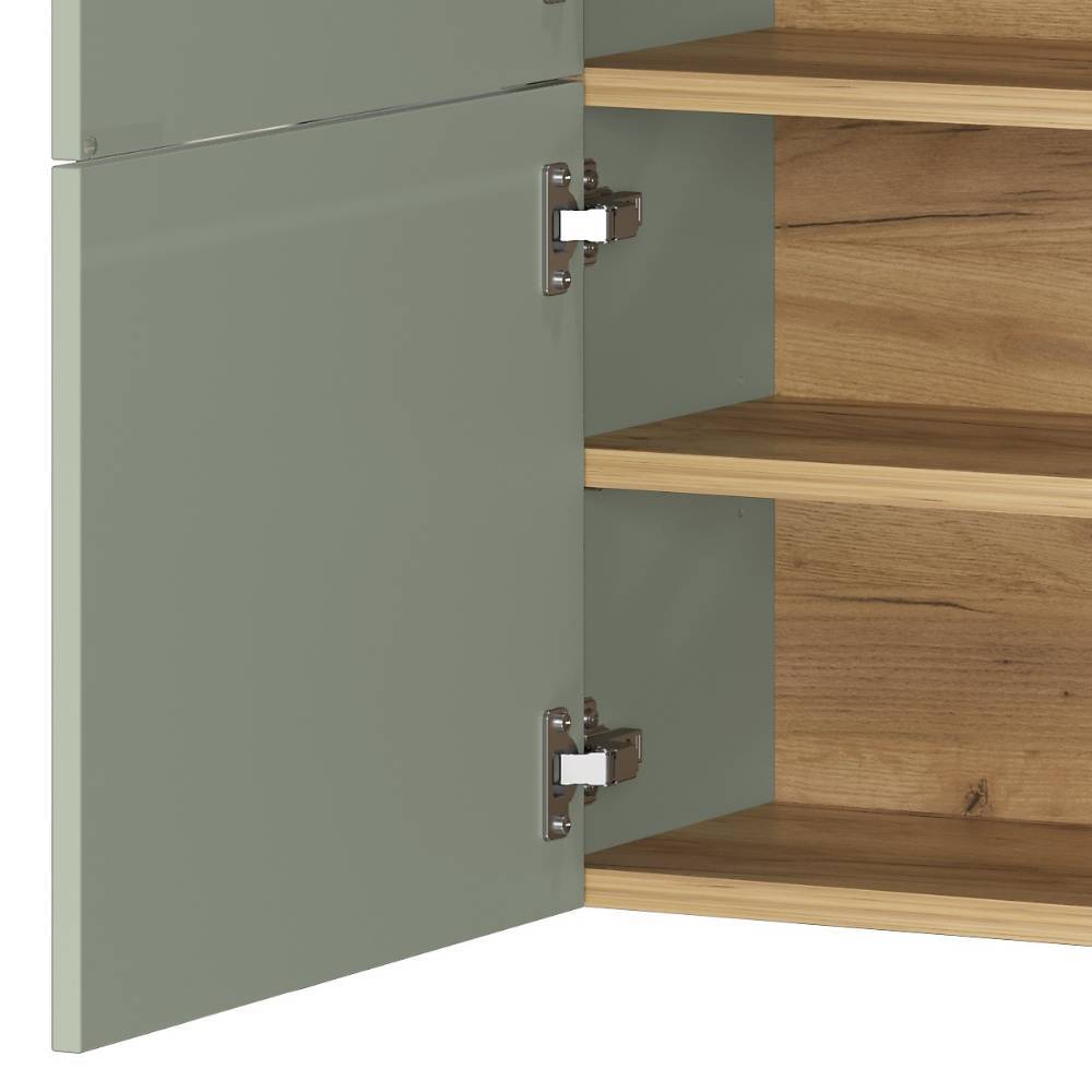 Hängender Dielenschrank in Graugrün - Eccossi