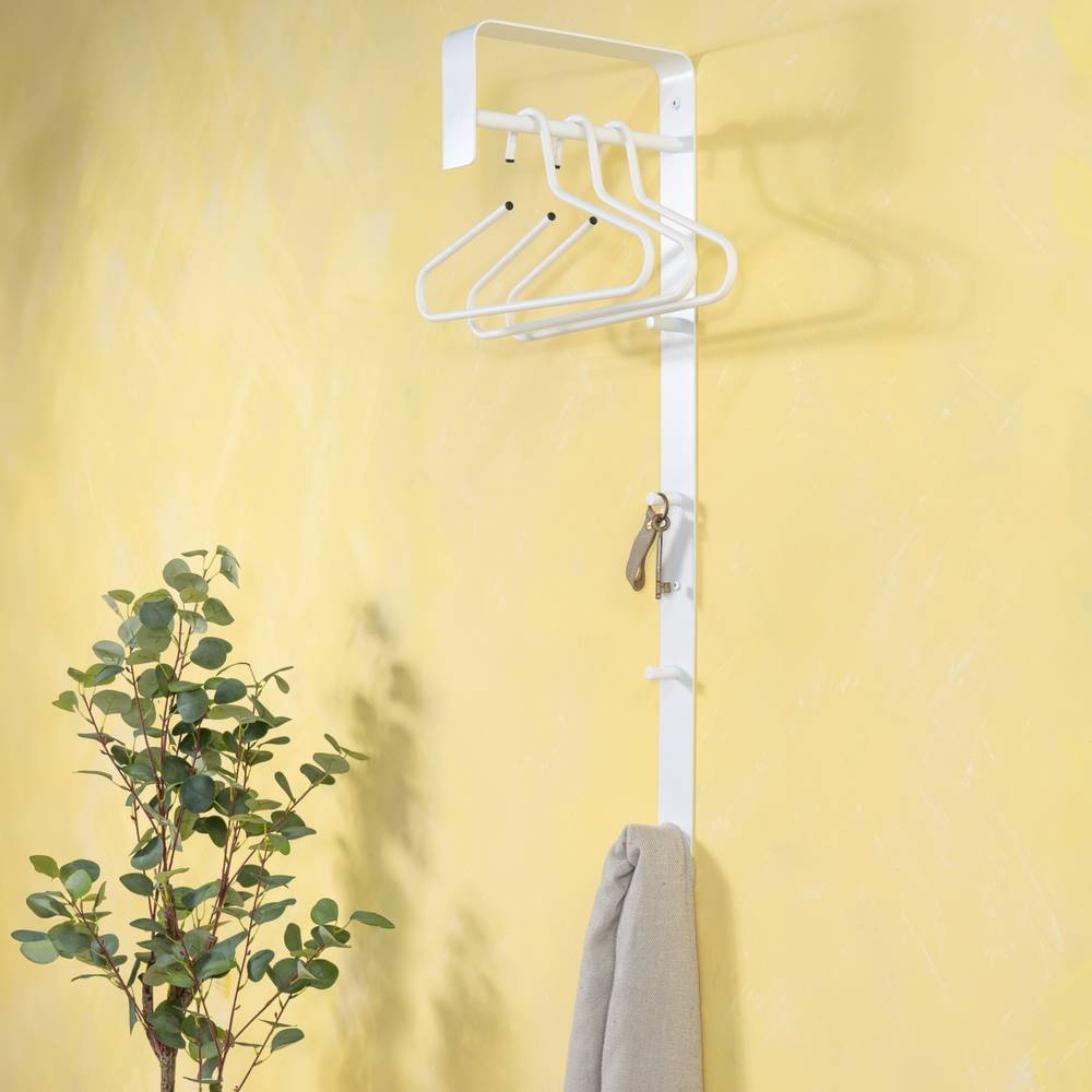 Garderobe in Weiß - pulverbeschichteter Stahl - Sinusso