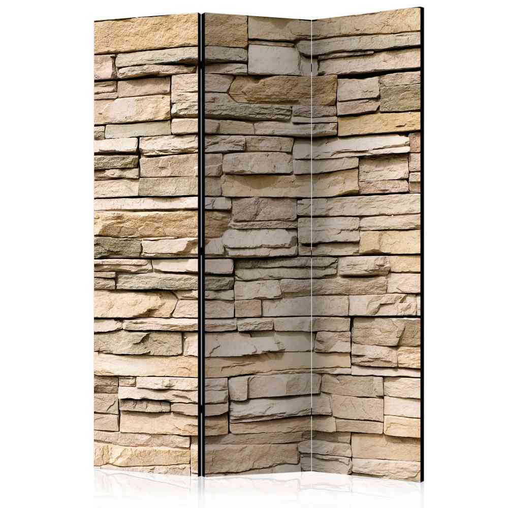 Sandstein Mauer Motiv Paravent 135x172cm - Ribadon