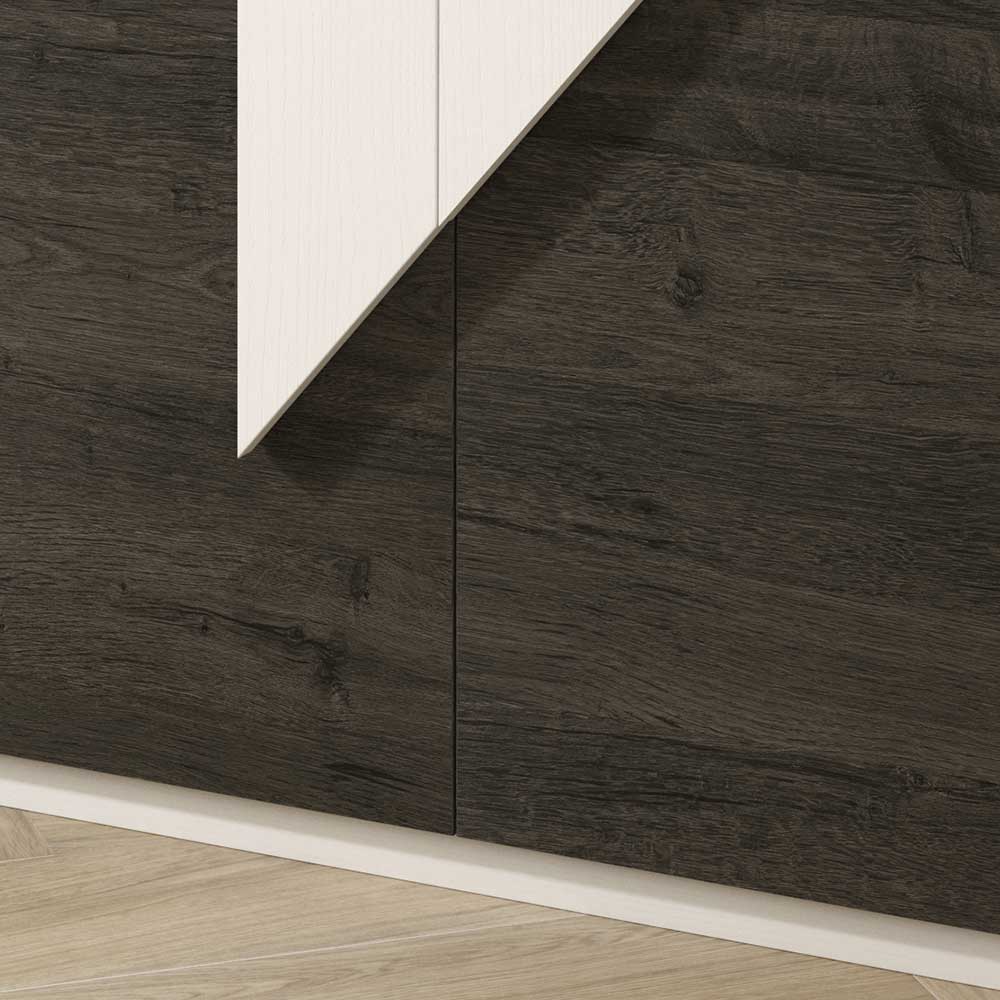 2-türiger Design Schuhschrank 74x128x34 cm - Fredo