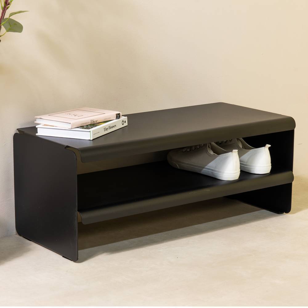 72cm breites Schuhregal aus schwarzem Stahl - Game