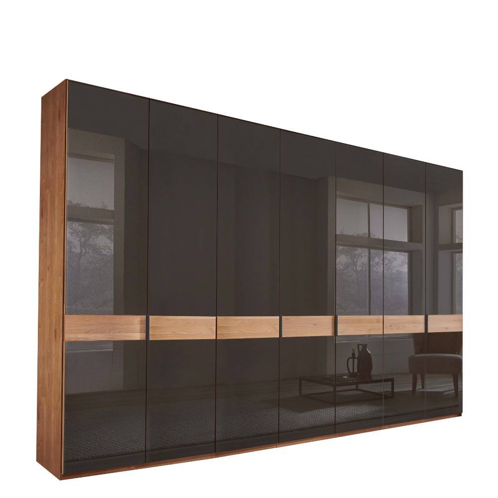 7-türiger Schlafzimmerschrank mit Glas Front - Hung