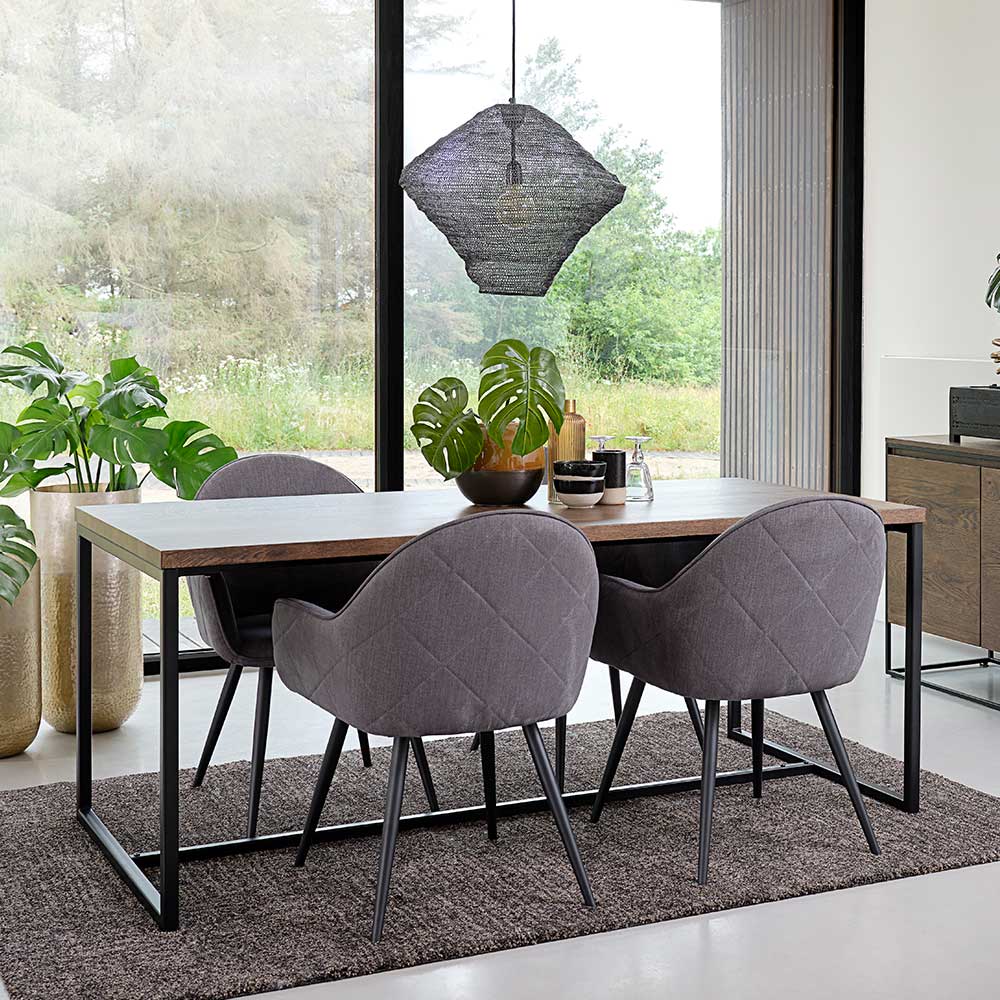 Design Tischgruppe mit Armlehnstühlen - Vaclinas (fünfteilig)