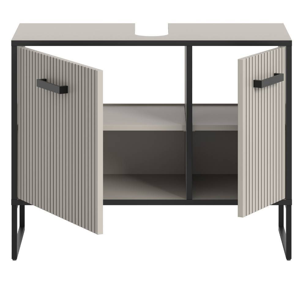 Design-Waschbecken-Unterschrank in Hellgrau - Xena