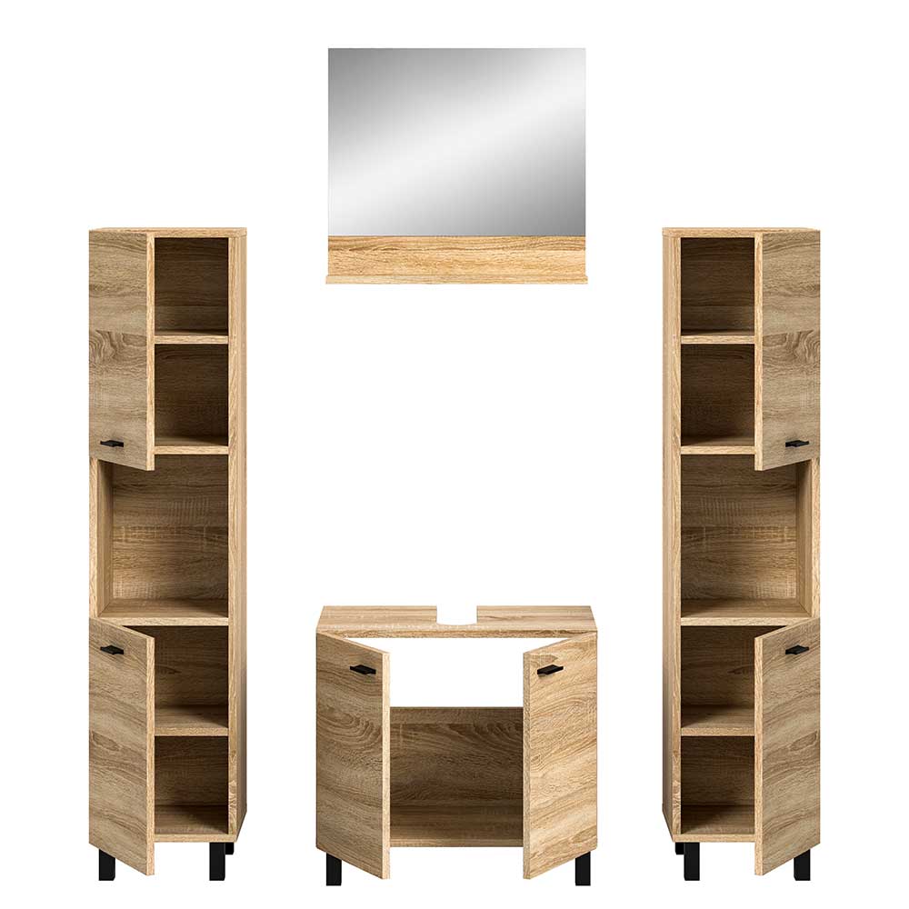 Badezimmer-Möbel-Set in Sonoma-Eiche - Hoxtona (vierteilig)