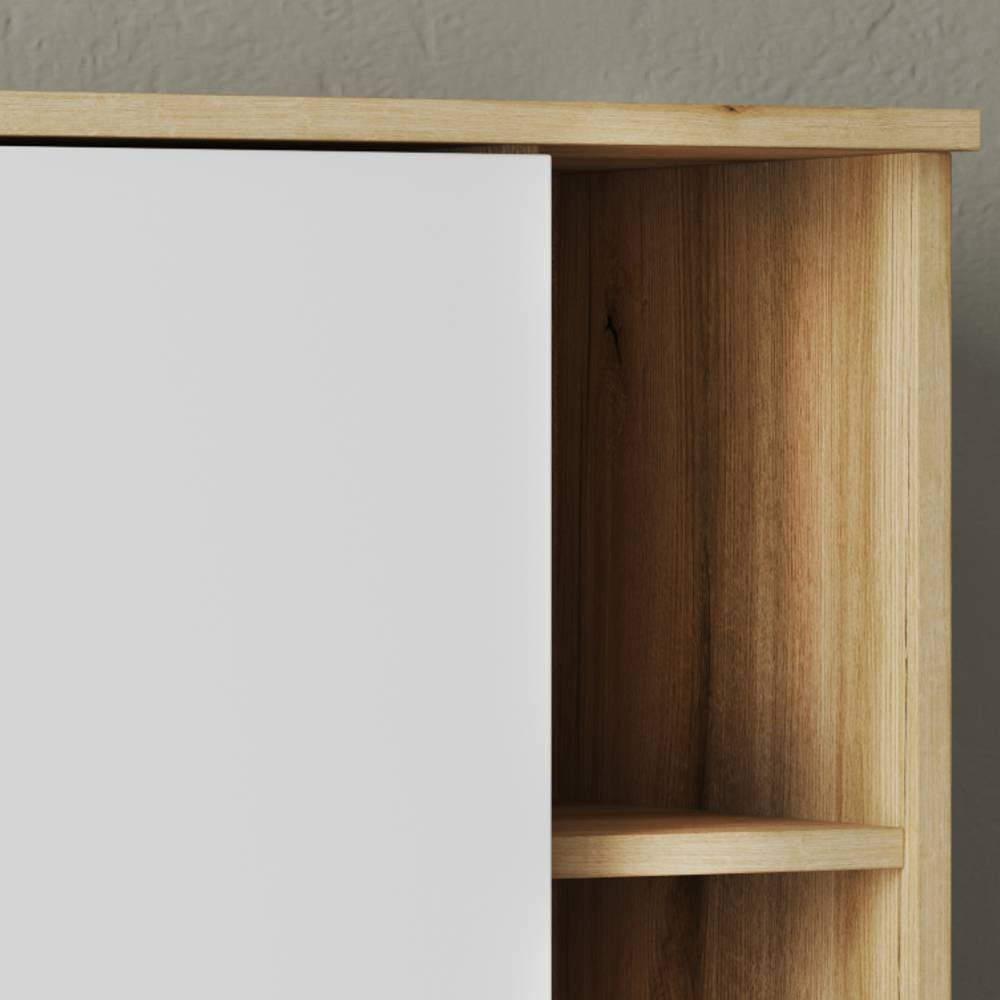 51cm breiter Bad Midischrank in Weiß - Naviron