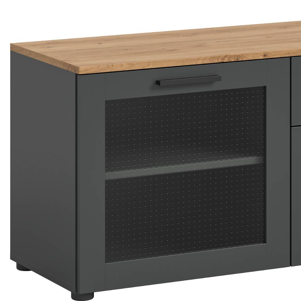 TV Lowboard mit Glastüren - Lyona