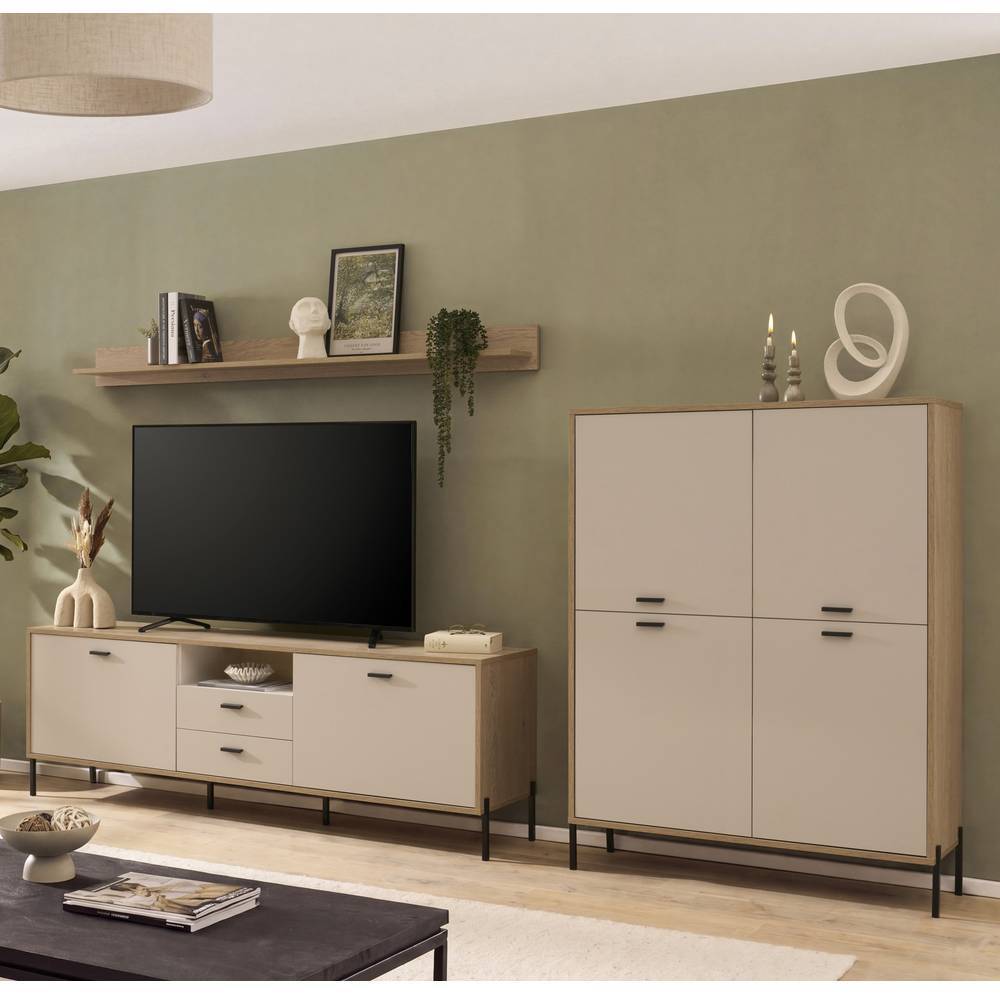 TV Wohnwand Möbel Set - Dasanti (dreiteilig)