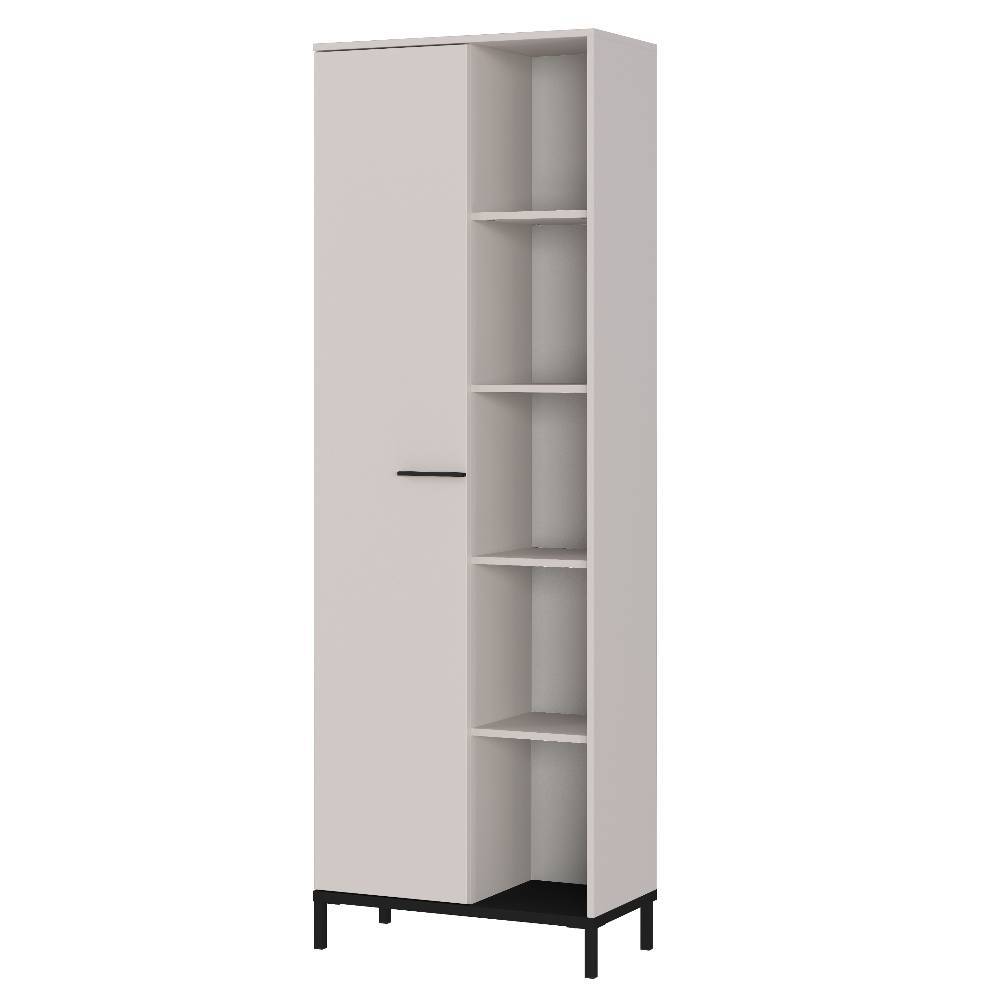 Office Schrank in Hellgrau mit Schwarz - Gidius