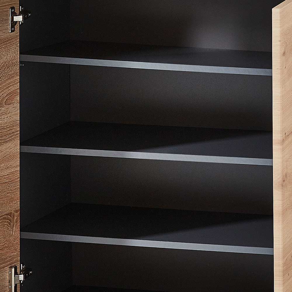 80x107x38 Vertiko für Schuhe in Wildeiche Optik - Kuetra