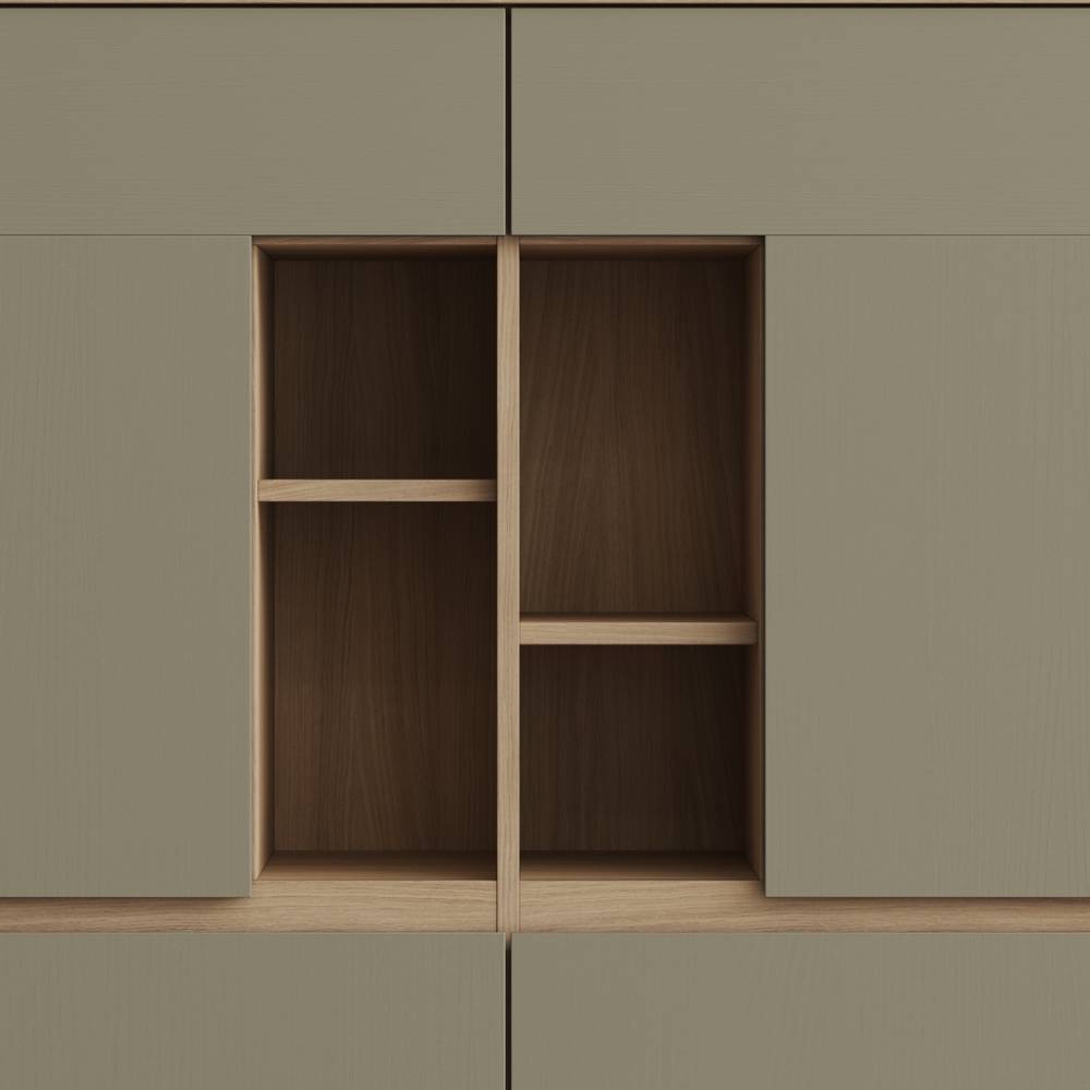 Highboard in Eukalyptus und Eiche Optik - Promo