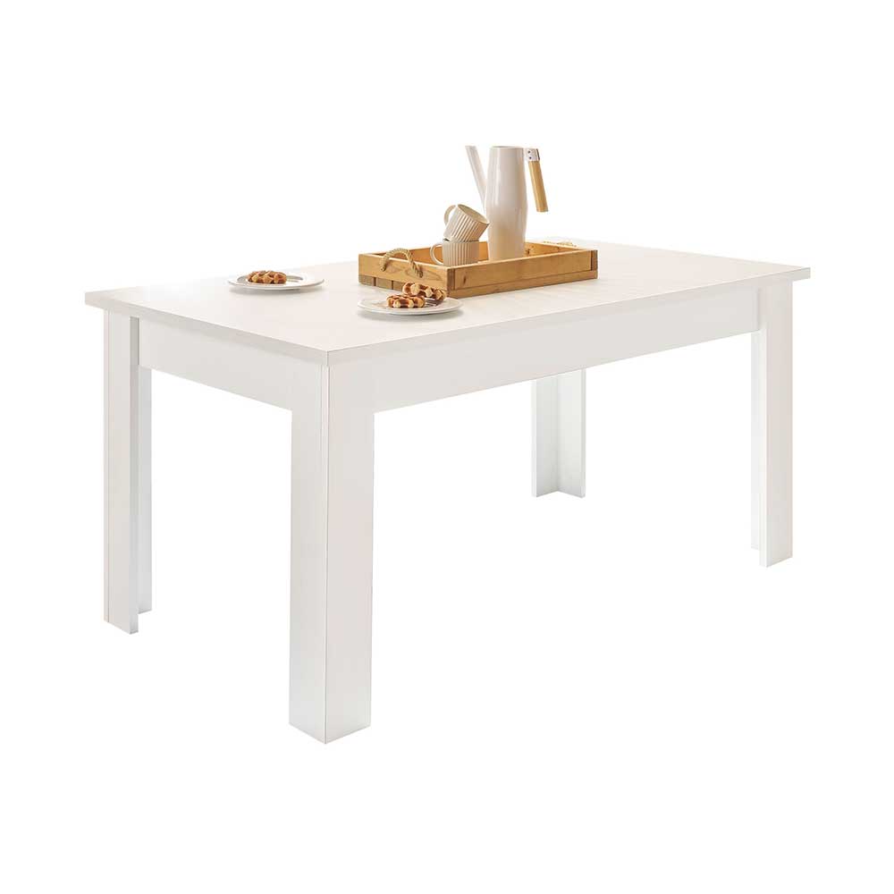 Esszimmer Möbel Set in weißer Holzoptik Pinie - Liancos (vierteilig)