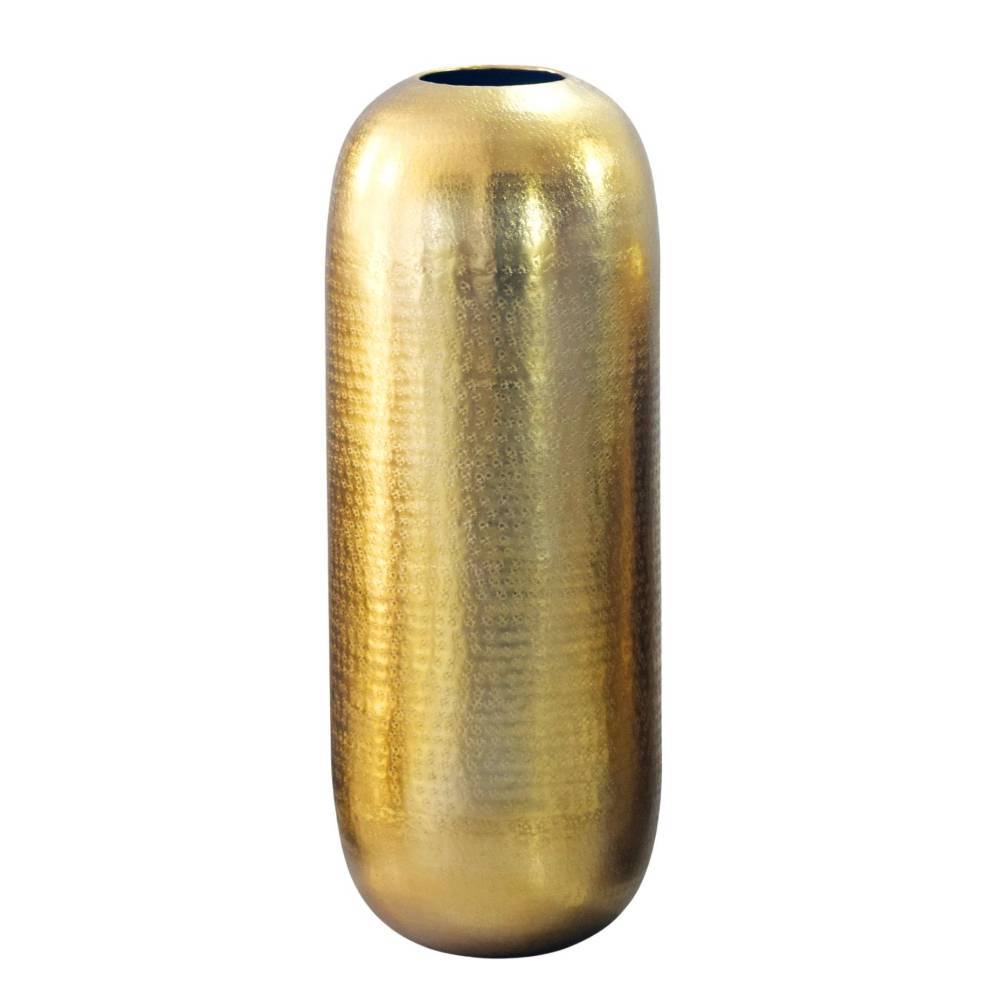 Goldene Bodenvase mit Hammerschlag Struktur - Merusha