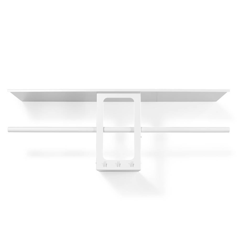 Design-Wandgarderobe in Weiß Stahl - Ionesa