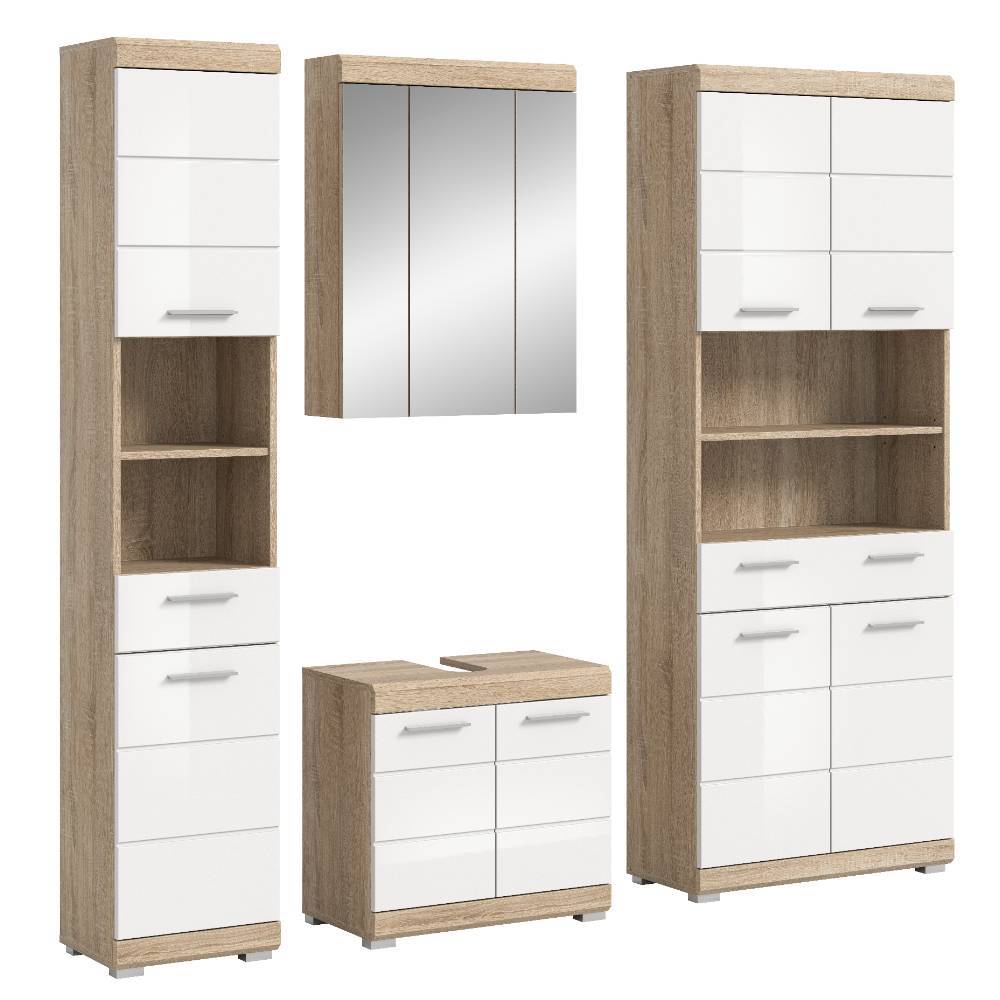 Badezimmer Komplett-Möbelset modern - Calbanyara (vierteilig)