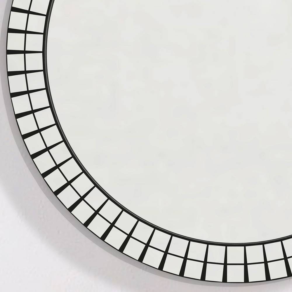 Runder Spiegel mit Spiegelglas-Mosaikrahmen - Guven