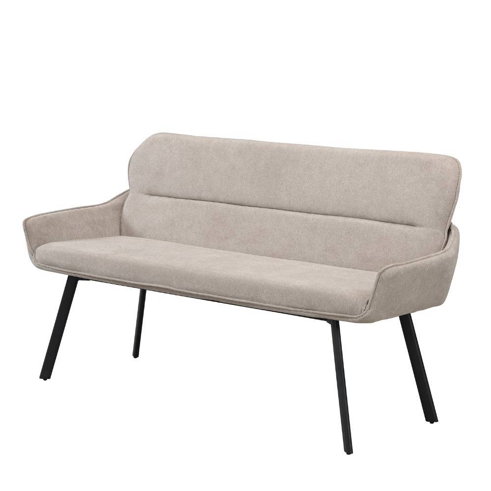 Zweisitzer Esstischsofa in Taupe - Fridoloria