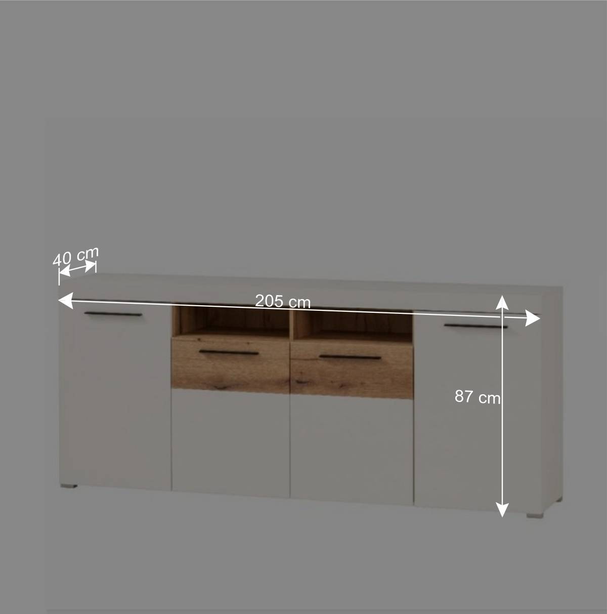 Sideboard in Weiß - Acke