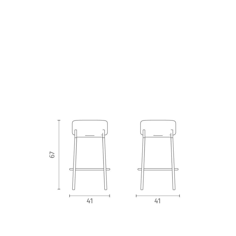 Barhocker in Ocker Boucle - Reminon (2er Set)