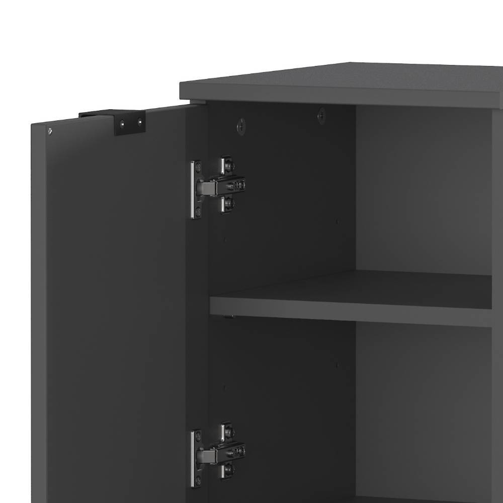 Bad Midischrank in Dunkelgrau - Gavette
