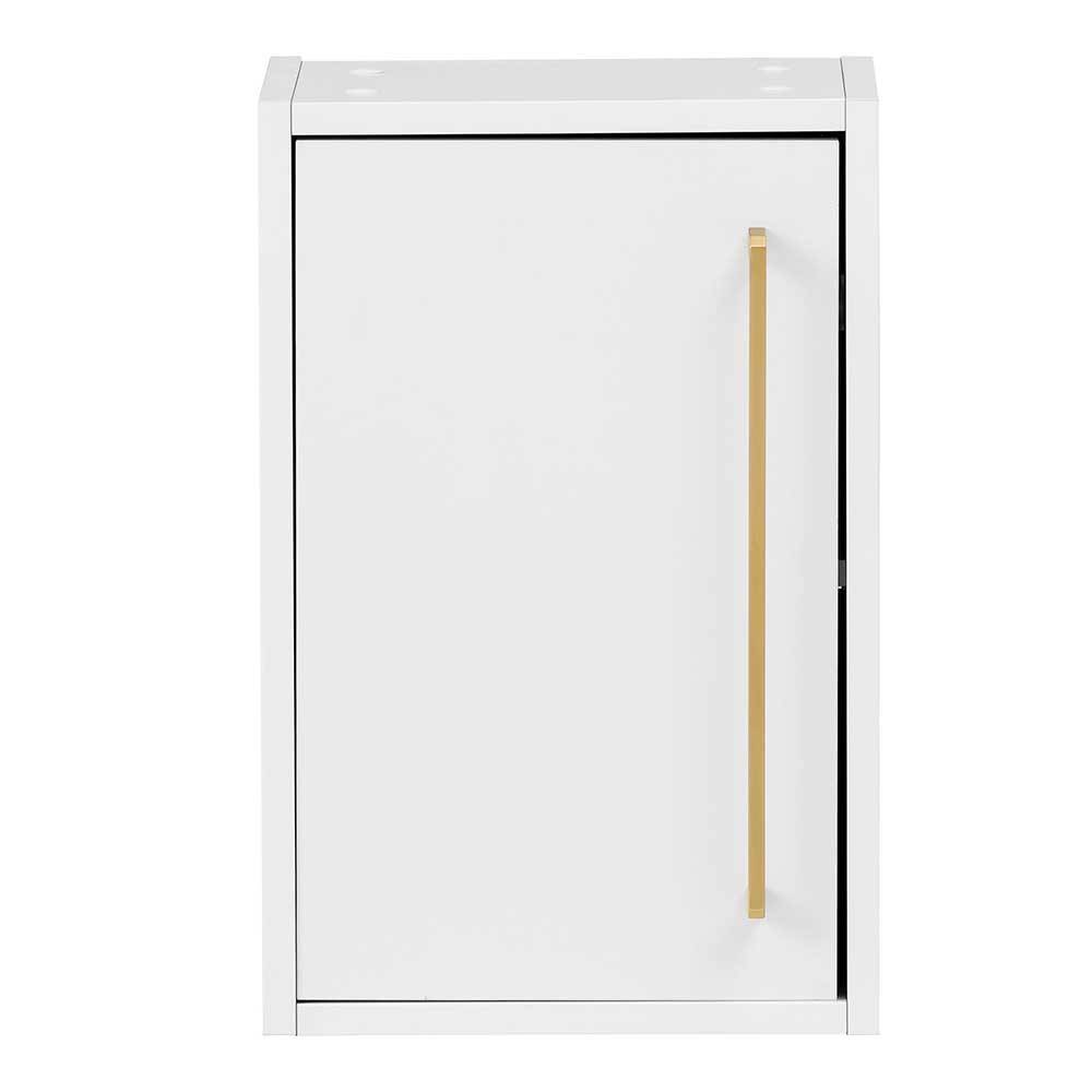 Badezimmer Hängeschrank in Weiß & Gold - Nuszaleva