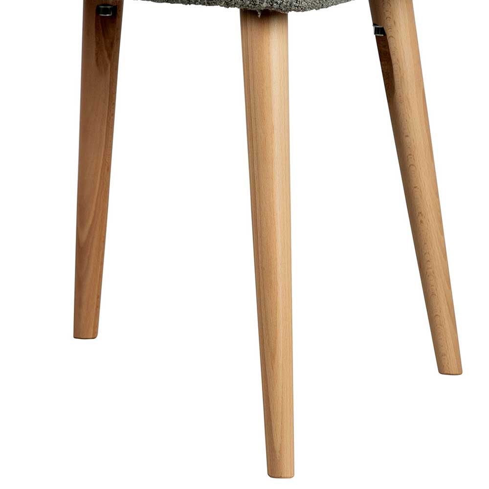 Boucle Stühle in Grau - Biena (2er Set)