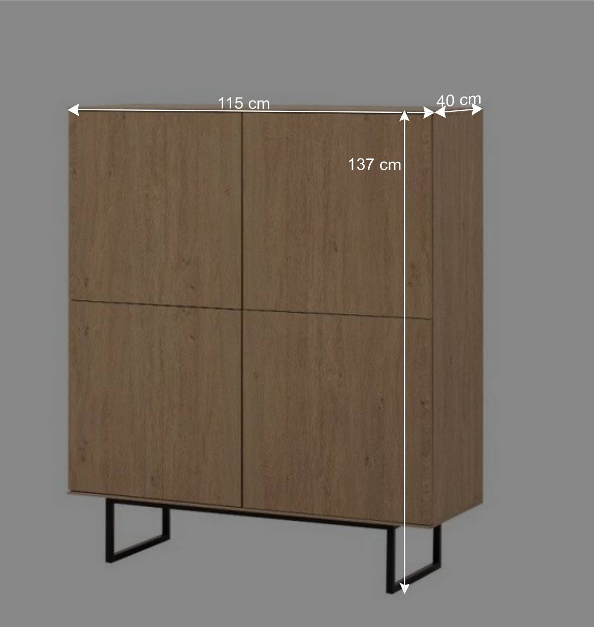 TV Sideboard und Highboard Set - Jaskin (zweiteilig)