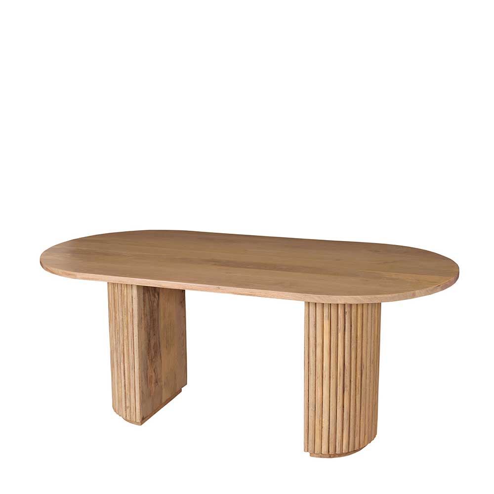 Ovaler Esszimmertisch aus Mangobaum Holz - Rosalia