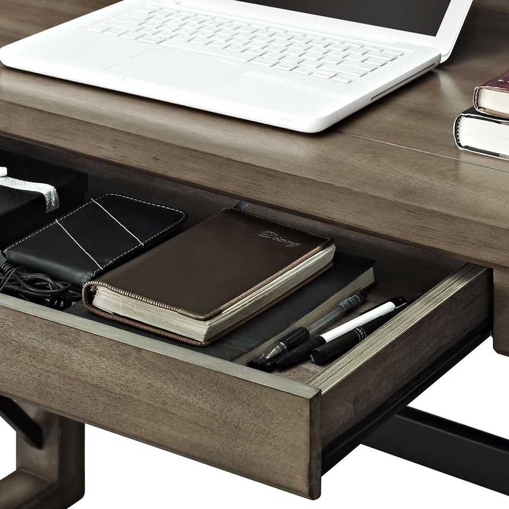 Design Schreibtisch in rustikaler Industrial Optik - Klara