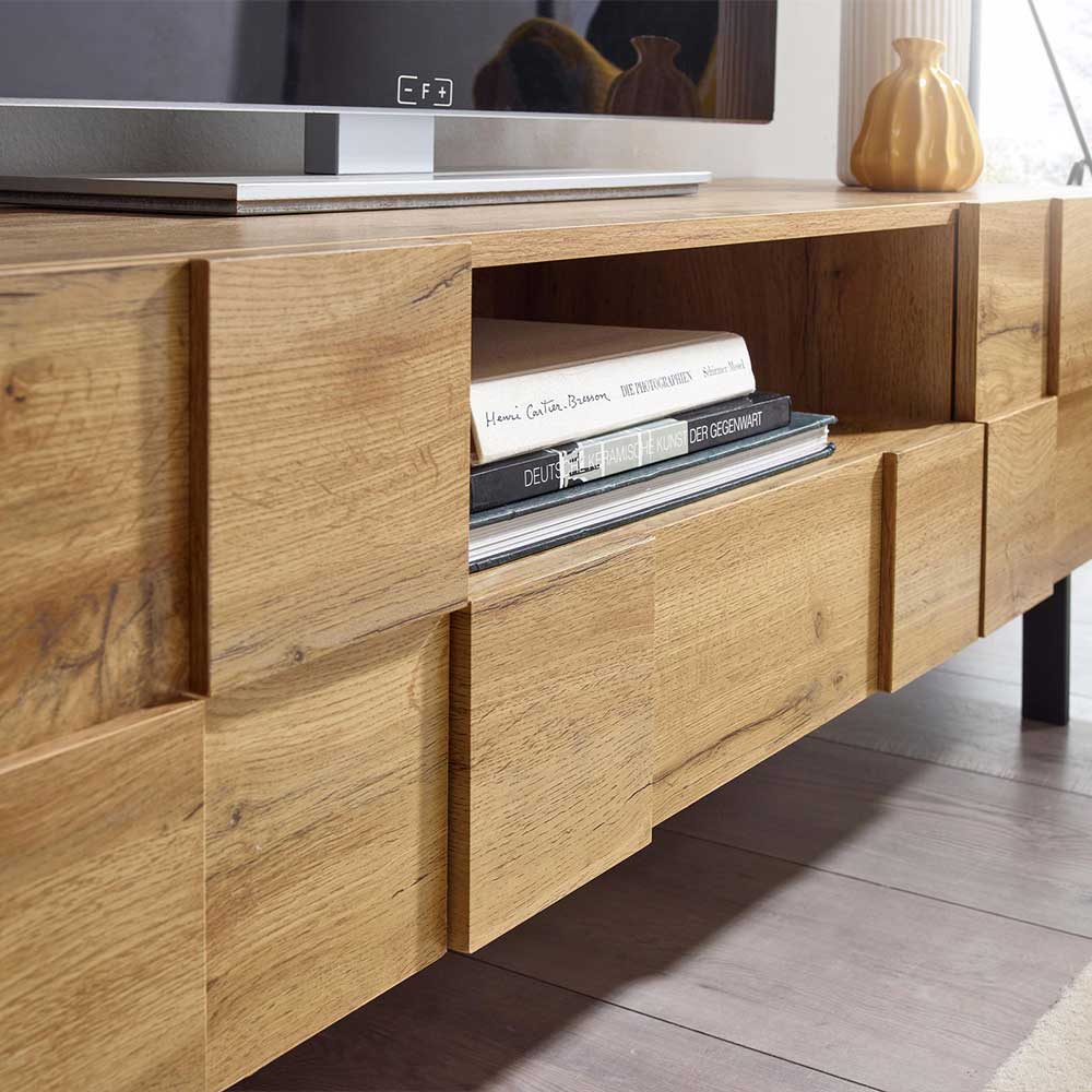 Designer TV Unterschrank in Eiche Optik - Tiorondo