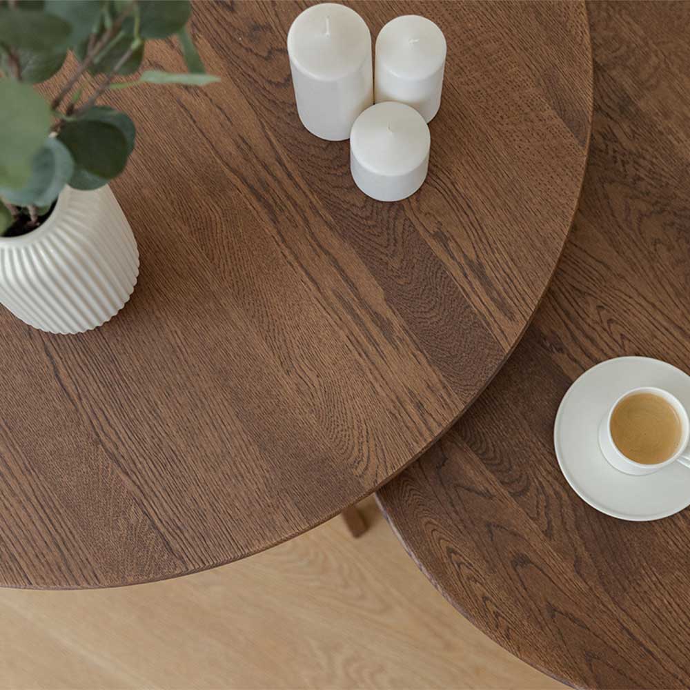 Retro Sofatisch aus Eiche in Braun geölt - Ceolata