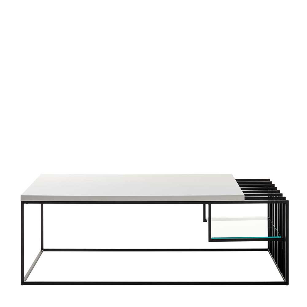 Couchtiscgh in Weiß Schwarz - Hortenza