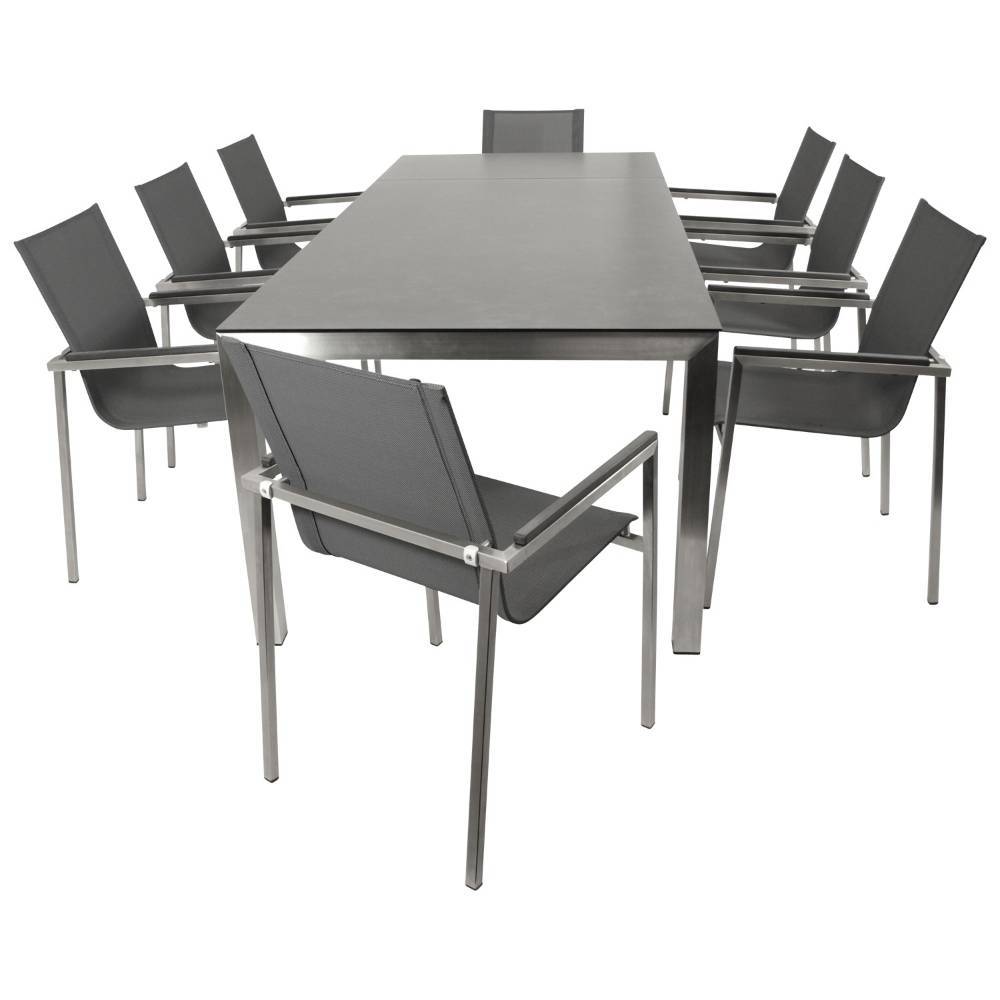 Outdoortisch und 8 Stühle Set - Beluah (neunteilig)