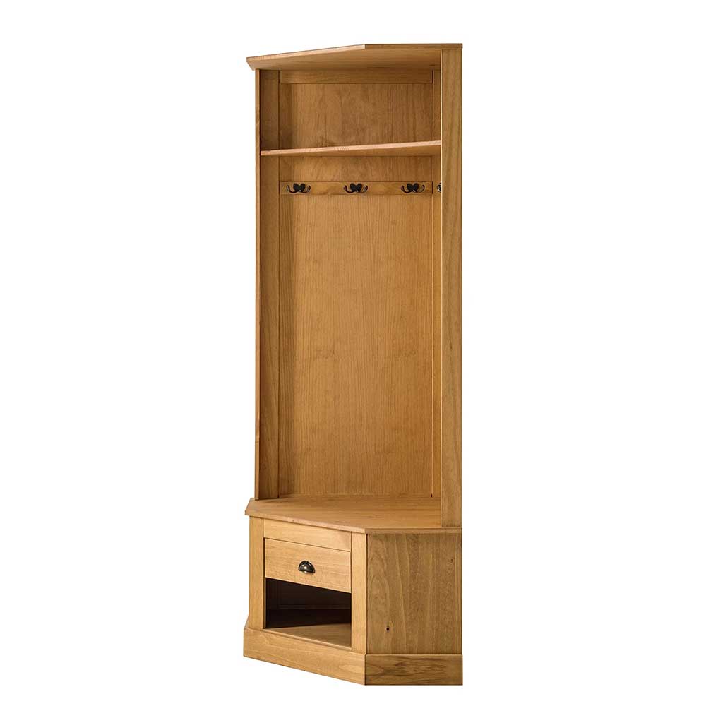 Eckgarderobe in Kiefer Natur - Kumico