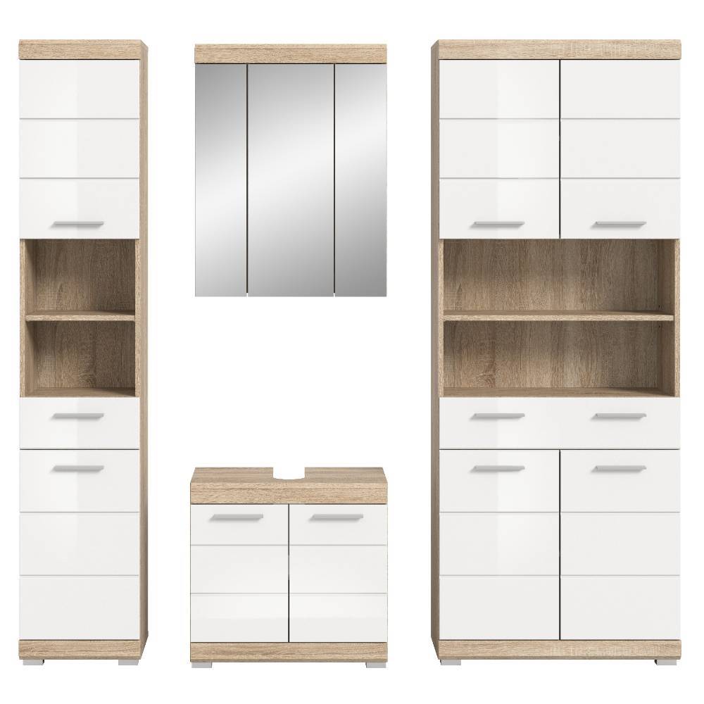 Badezimmer Komplett-Möbelset modern - Calbanyara (vierteilig)