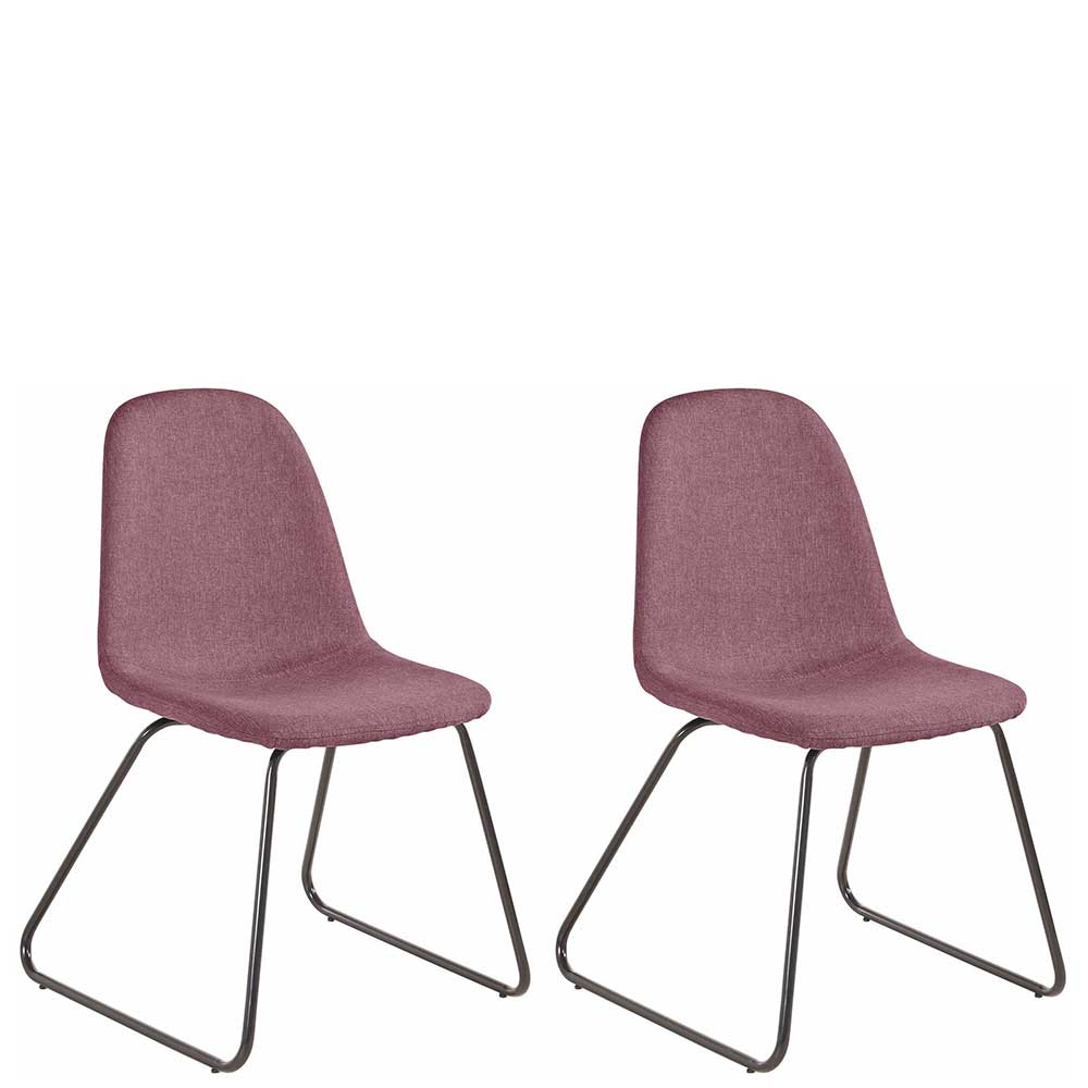 Esszimmer Stühle in Rosa Stoff - Laros (2er Set)