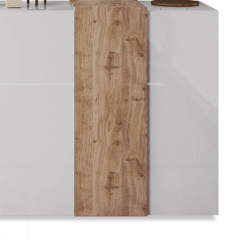 Sideboard in Weiß und Wildeiche - Tabea