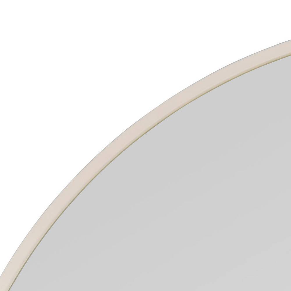 Runder Wandspiegel in Beige - Lecego