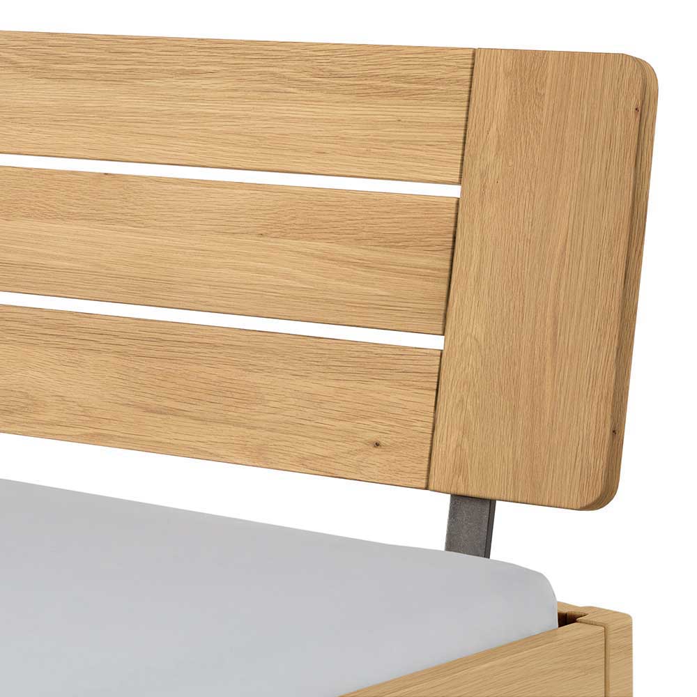 Massivholz Doppelbett in Eiche Hell geölt - Lazarras