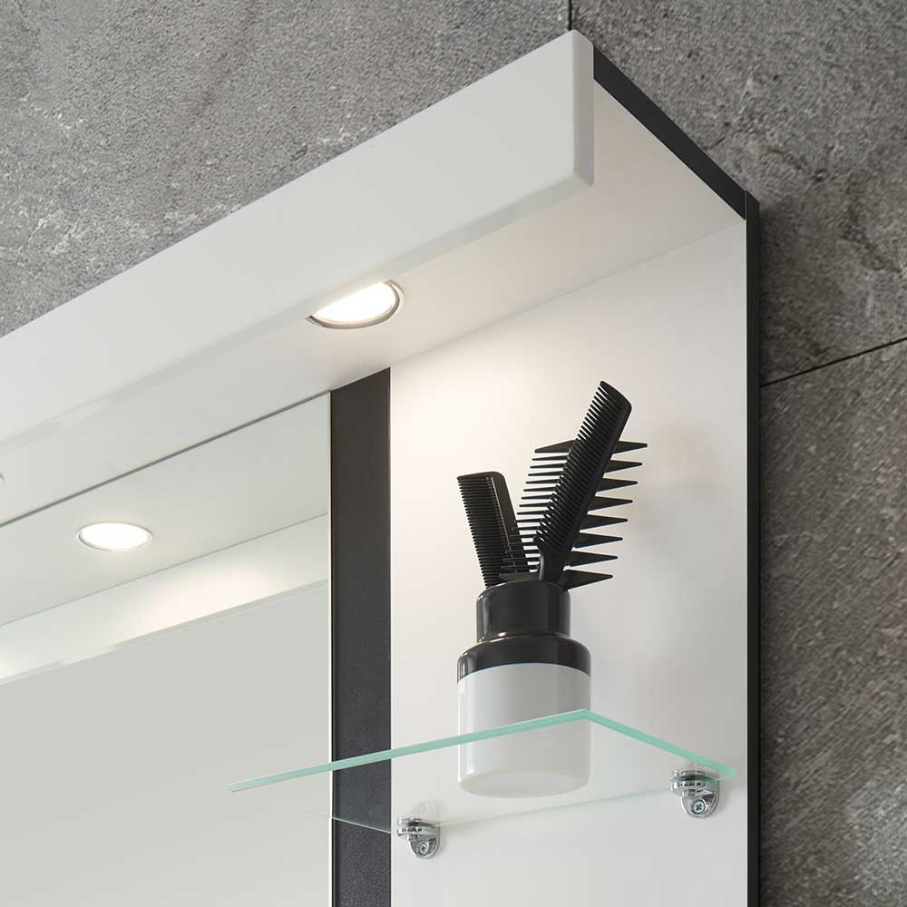 Badezimmerspiegel mit LED & 3 Ablageböden - Ingmesan