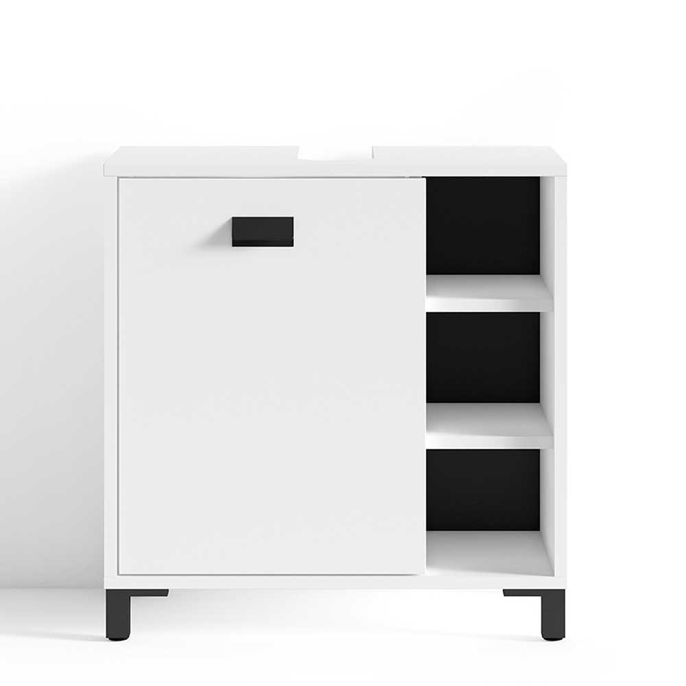 Badezimmer-Möbelset in Weiß Schwarz - Envaton (dreiteilig)